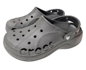 Crocs Women's Baya Platform Clog BLACK Slip On Size 8 thumbnail 1