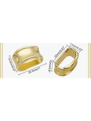 NEW 3 Pcs Dainty Oblate Silk Scarf Ring Brooch, 3 Colors Geometric Jewerly thumbnail 3