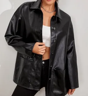 SheIn Faux Leather Jacket thumbnail 1