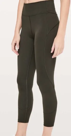 Lululemon Olive Green 7/8 Everlux 25” Tights thumbnail 1