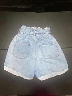 H&M Light Blue High Waist Women's Shorts thumbnail 3