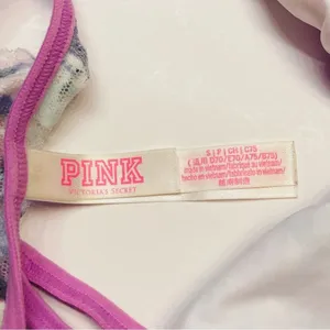 Pink Victoria's‎ Secret Bralette Small Purple Tie Dye Lace Strappy Racerback thumbnail 8