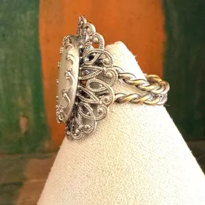 Vintage West Germany Mother of Pearl Ring thumbnail 2
