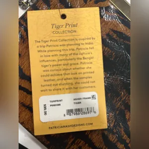 NWT Patricia Nash Asher Frame Clutch Leather Tiger Print Crossbody thumbnail 5