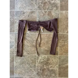 SKIMS Swim Long Sleeved Bikini Top Cocoa Size Small thumbnail 4