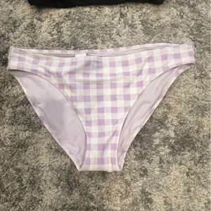 NWT Aerie purple and white gingham bikini bottom size medium women's thumbnail 6