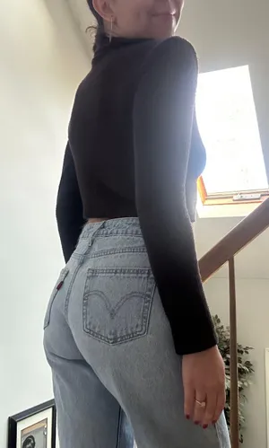Topshop Long Sleeve Collared Crop Top thumbnail 2