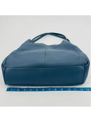Coach 26224 Madison Pebbled Leather Hobo Bag Blue thumbnail 9