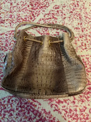 Brahmin Croc Leather Embossed Vintage Handbag thumbnail 4