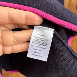 Talbots Navy And Hot Pink Trim Cotton Knit Blazer thumbnail 3