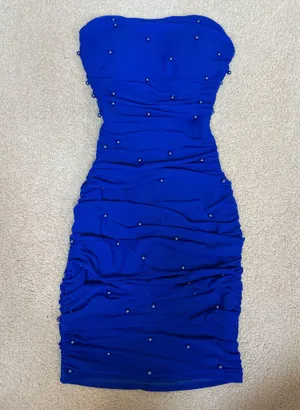 Windsor Blue Beaded Homecoming Dress thumbnail 2