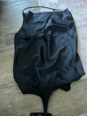 Abercrombie Black Satin Bodysuit size xs thumbnail 8