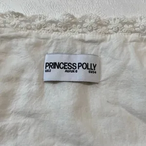 Princess Polly White Lace Trim Linen Blend Tank Top US 2 Cottagecore Boho thumbnail 4