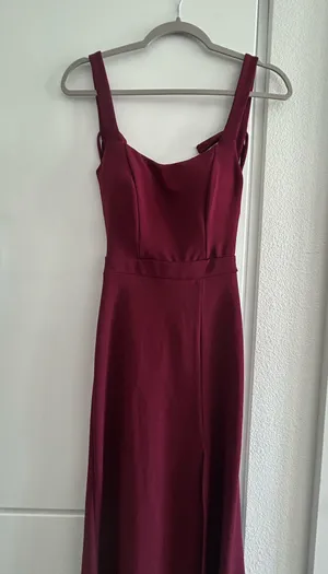 Windsor Burgundy Maxi Formal Dress thumbnail 1