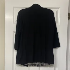 August Silk Black Cardigan with Patterned Top thumbnail 6