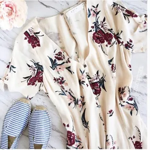 ASTR ✨Blush pink floral tie sleeve Dress✨ thumbnail 4