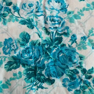 Laura Ashley nwt Blue Floral Canvas Tote thumbnail 2