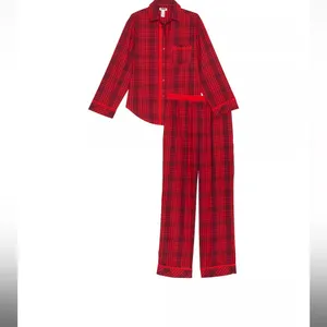 Pink Flannel Long Pajama Set‎ thumbnail 2