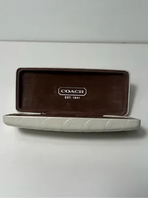 Coach Embossed Logo Large Hard Clamshell Sunglasses Eye Glasses Eyewear Case thumbnail 11