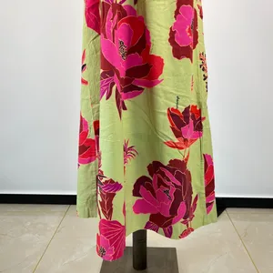NWOT Farm Rio Fresh Garden One-Shoulder Linen Blend Midi Dress Size XS thumbnail 4