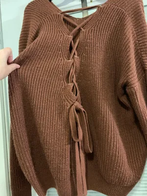 Ladies Sz M/L sweater Brown Size M thumbnail 3