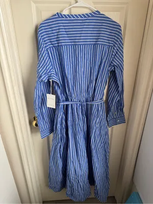 Free Assembly Striped Dress Blue Size XXL thumbnail 3