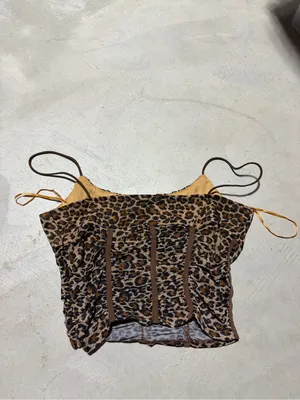 Princess Polly Leopard Print Ruched Cami Top - Brown 4 thumbnail 7