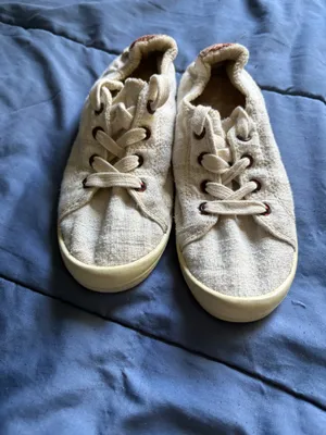 ROXY Beige Lace Up Low Top Women's Casual Sneakers Soft Fabric with Rubber Sole thumbnail 11