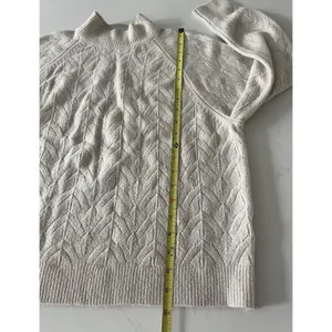 Uniqlo Women’s Pointelle Knit Sweater Ivory Size Medium thumbnail 7