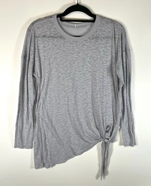 Lululemon Tie Your Practice‎ Long sleeve Gray Women's crew neck Sz 10 Athletic thumbnail 1