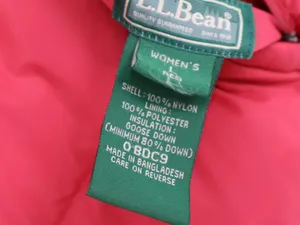 L.L.Bean Women’s Reversible Red Large Goose Down Puffer Vest Full Zip Outdoor thumbnail 5
