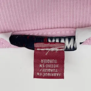 Tommy Jeans Crop Top Women‎ Medium Pink Ribbed Y2K Girly Preppy Ballet Pastel thumbnail 7