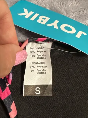 Joybik Bikini Set — Pink, Black & Purple Abstract Print — Size S — NWT thumbnail 5