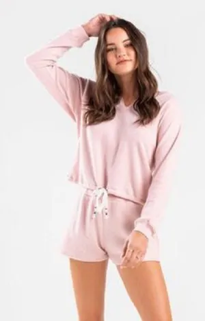 ✨ Alexia Drawstring Lounge Sweatshirt✨ Pink Size L thumbnail 1