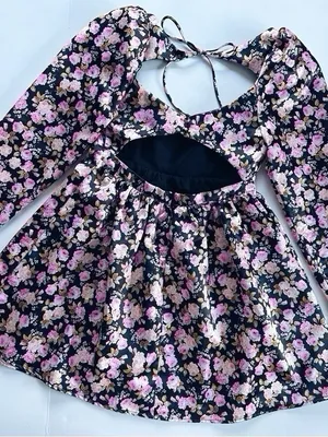 For Love And Lemons Kate Long Sleeve Mini Dress thumbnail 4