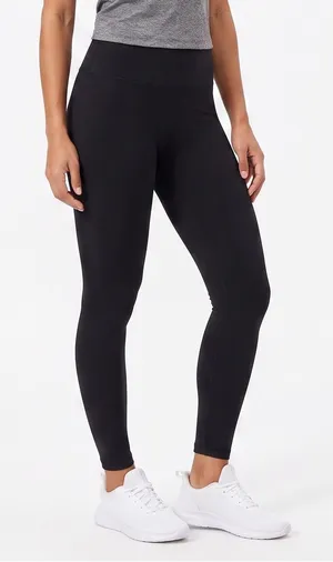 Unbranded Leggings Womens M Solid Black Stretch Knit Athletic Casual Excellent thumbnail 1