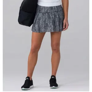 Lululemon‎ Lost in Pace Skort Size 6 Tall Black Country Club Preppy Tennis Prep thumbnail 9