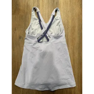 Lululemon Lavender Purple Cross Back Athletic Tank Top with Shelf Bra‎ Size 4 thumbnail 2