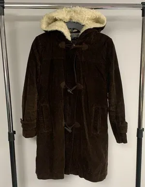 Vintage Izzi Corduroy Coat with Sherpa Lining in Hood Size S thumbnail 1