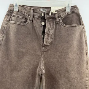 a.n.a Highest Rise Vintage Straight Jeans Women’s 4 Brown Denim NWT 27” thumbnail 3