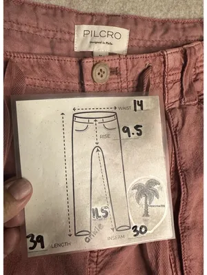 Anthro Pilcro Pink Beach Cargo Linen Blend Wide Leg Women’s 26 thumbnail 6