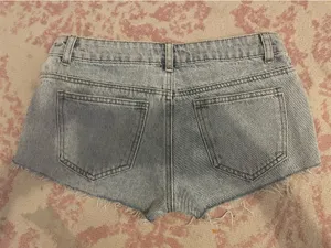 Edikted Devin Low-Rise Micro Denim Shorts thumbnail 2