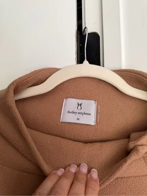 Dudley Stephens camel mock neck long sleeve fleece pullover‎ thumbnail 2