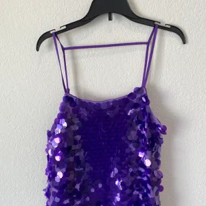 Topshop Sequin Disc Mini Dress in Purple Size 2 NWT thumbnail 3