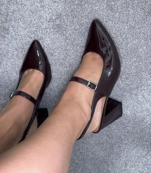 Old Navy Slingback Mary Jane Heels Size 8 Oxblood Patent Leather thumbnail 5