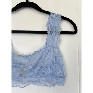 Free People Intimately Light Blue Floral Lace‎ Bralette Double Strap Size S thumbnail 4