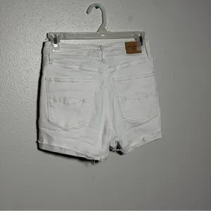 Abercrombie & Fitch High Rise White Distressed Women Jean Shorts size 2‎ thumbnail 4