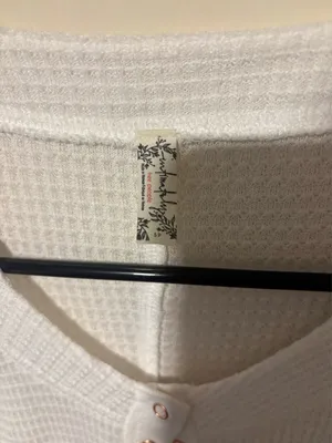White Free People Top button up thumbnail 2