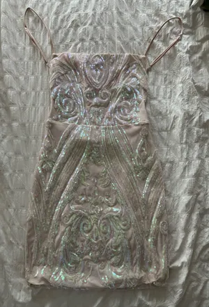 Lucy in the Sky Dress Mini Pink Sequin thumbnail 1