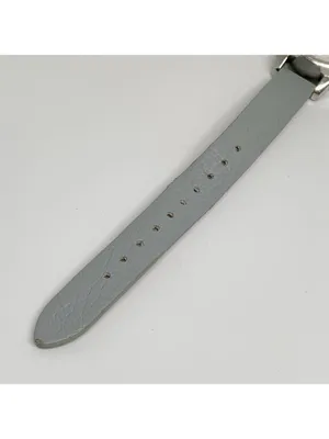 Olivia Burton London watch 3D bee dial 34mm stainless steel gray leather running thumbnail 5